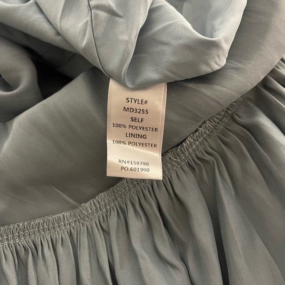 NWOT High-Low Halter Maxi dress in Dusty Blue - Picture 8 of 9